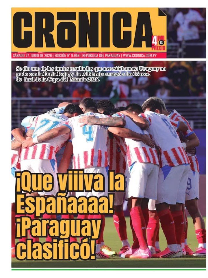 La tapa de Crónica.