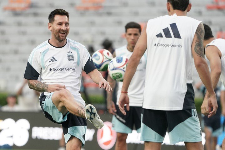 El entrenamiento de la Selección (Foto Juano Tesone).