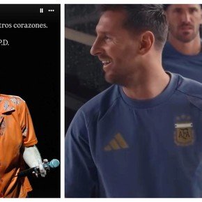 La llegada de la Selección a Texas, con homenaje de la AFA y de Messi al Indio Solari