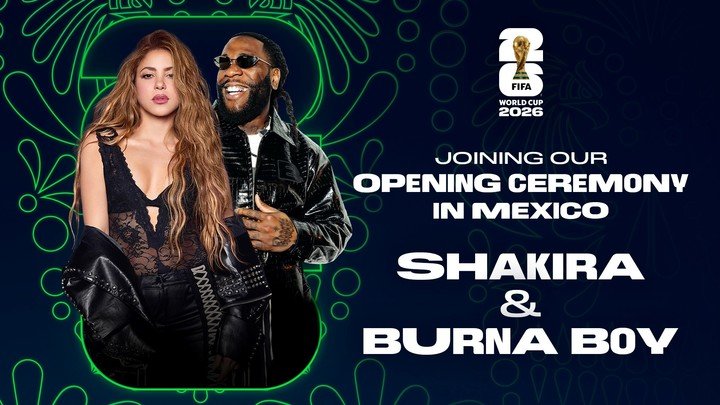 Shakira y Burna Boy estarán presentes en la inauguración del Mundial 2026 en la Ciudad de México. (Foto: FIFA)
