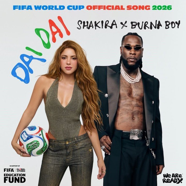 Shakira y Burna Boy. Foto: FIFA