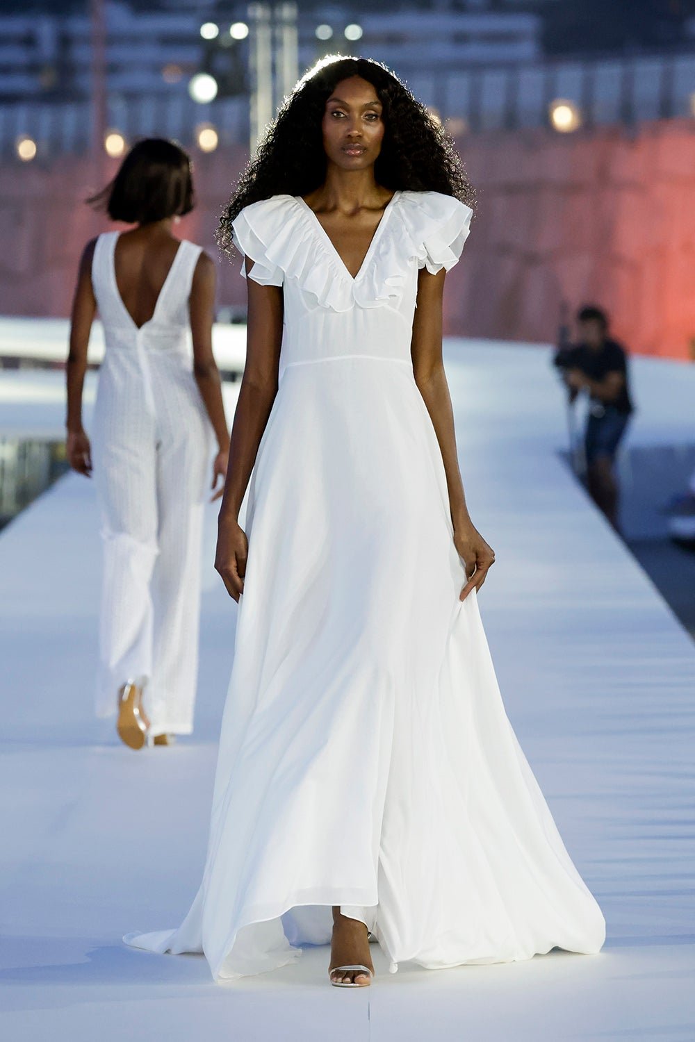 La top model Eva Santos en el desfile de Vintage Ibiza.