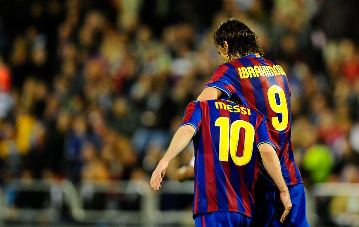 Leo y Zlatan en el Barcelona (AP Photo).