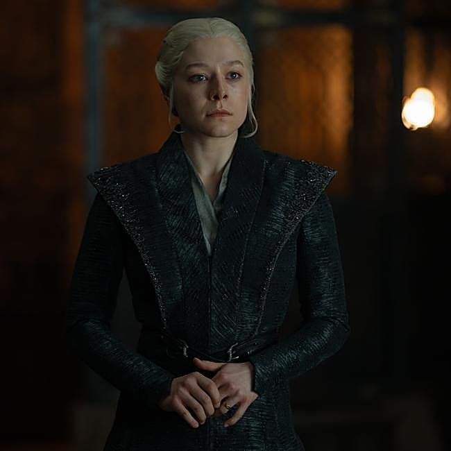 Emma D'Arcy en una imagen de la serie La casa del dragón, en la que interpeta a Rhaenyra.