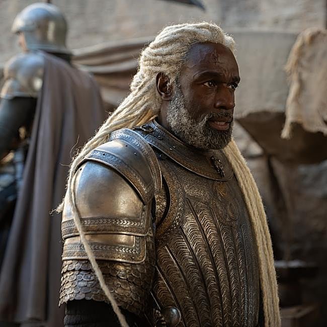 Steve Toussaint en una imagen de La casa del dragón, donde interpreta a Corlys.