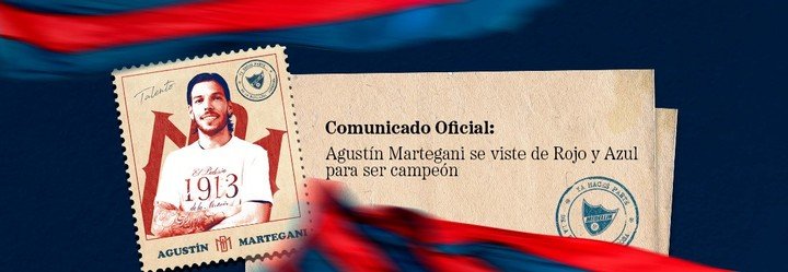 DIM presentó oficialmente a Agustín Martegani. (@DIM)