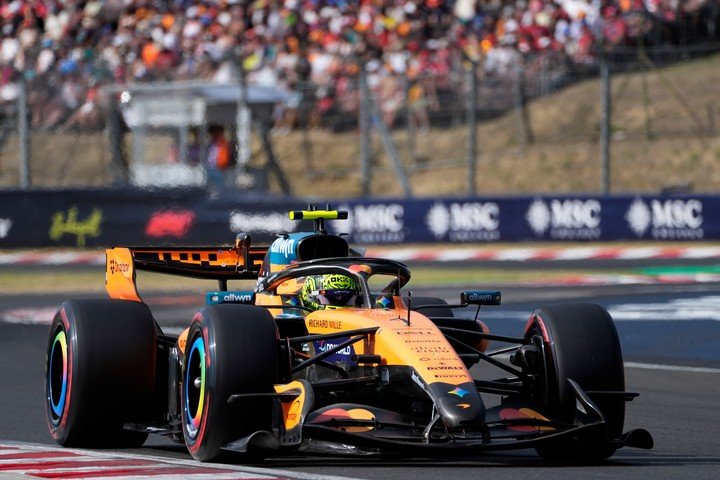 Lando Norris sumó en Hungría la primera pole de la temporada y la 17ª de su carrera en la Fórmula 1.
(AP).