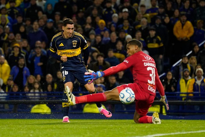 Merentiel anotó el gol de Boca en la ida.