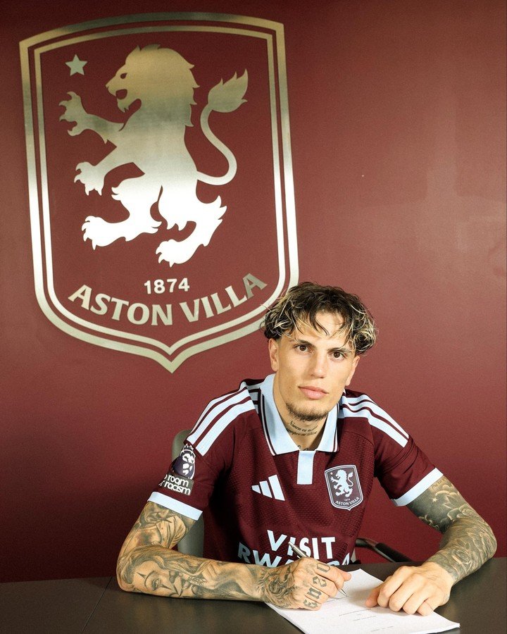 Garnacho es nuevo jugador del Aston Villa (Prensa Aston Villa).