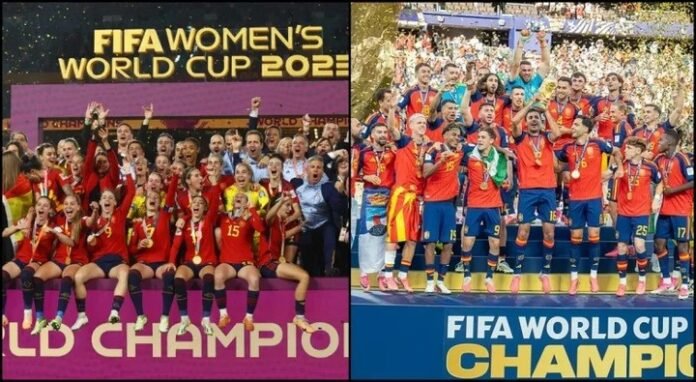 España hace historia: es campeona del mundo en hombres y mujeres y escaló al número 1 del ranking FIFA