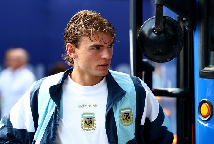 Nico Paz con Argentina. (REUTERS)