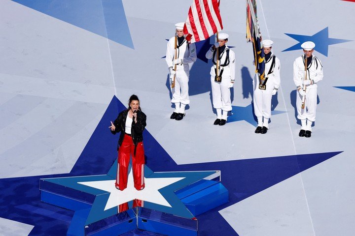 Los festejos en el Estadio de Philadelphia por el Día de la Independencia de los Estados Unidos (REUTERS).