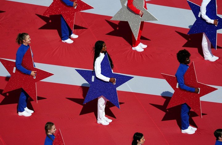 Los festejos en el Estadio de Philadelphia por el Día de la Independencia de los Estados Unidos (REUTERS).