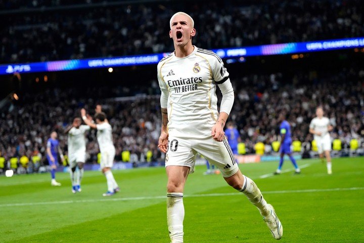 Franco Mastantuono lleva tres goles con la camiseta del Real Madrid.