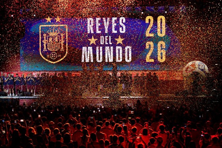 Los festejos de España campeón. (REUTERS)