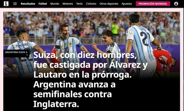 Qué dijo La Gazzetta dello Sport.