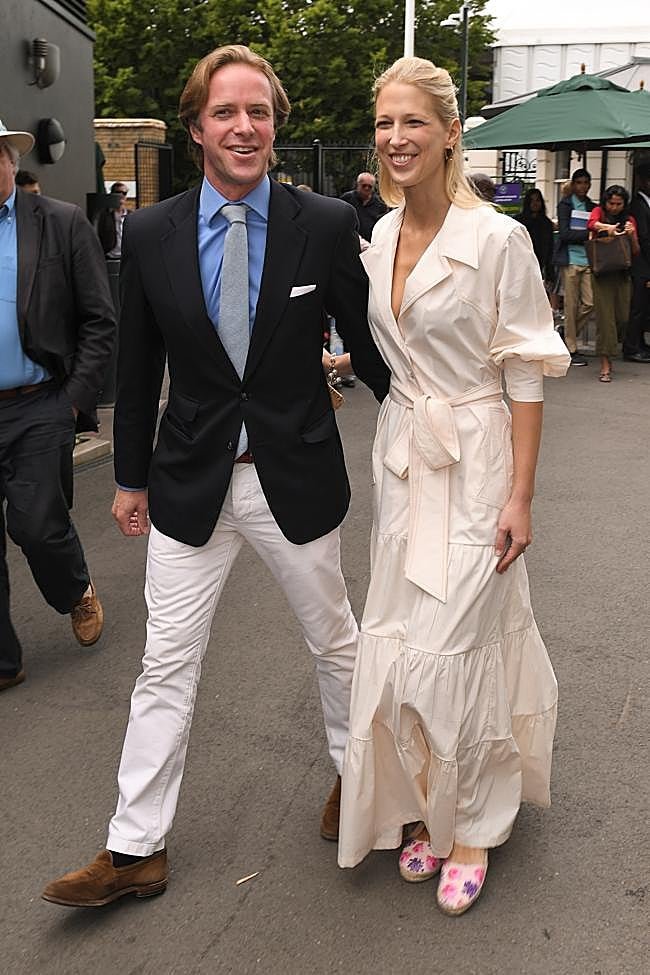 Thomas Kingston y Lady Gabriella Windsor en Wimbledon.