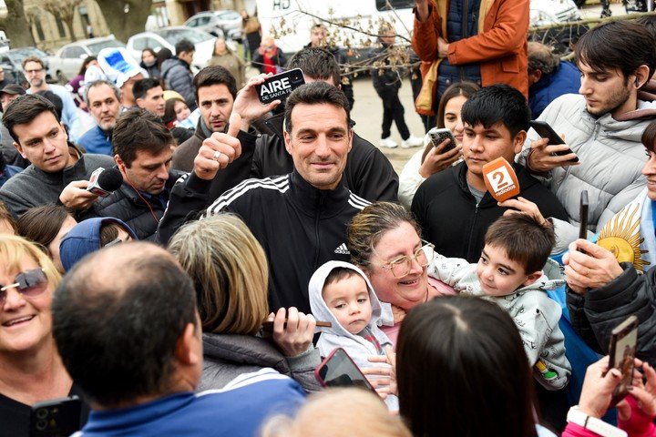 Lionel Scaloni en Pujato.