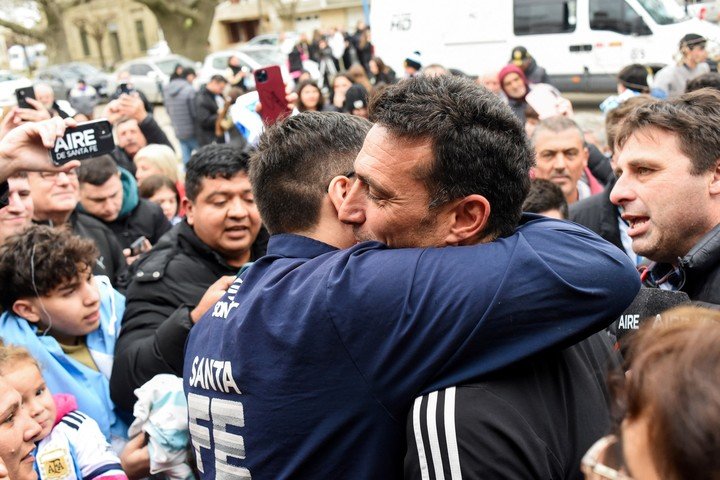 Lionel Scaloni en Pujato.