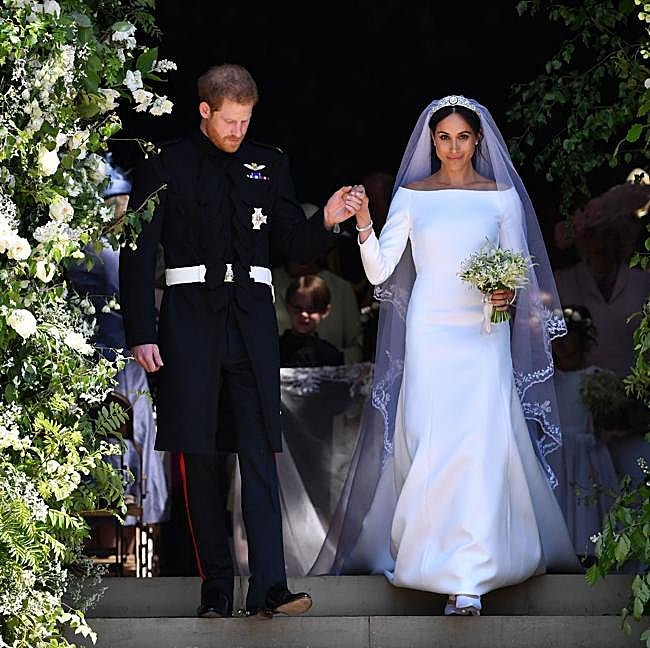 Harry y Meghan en su boda en 2018.