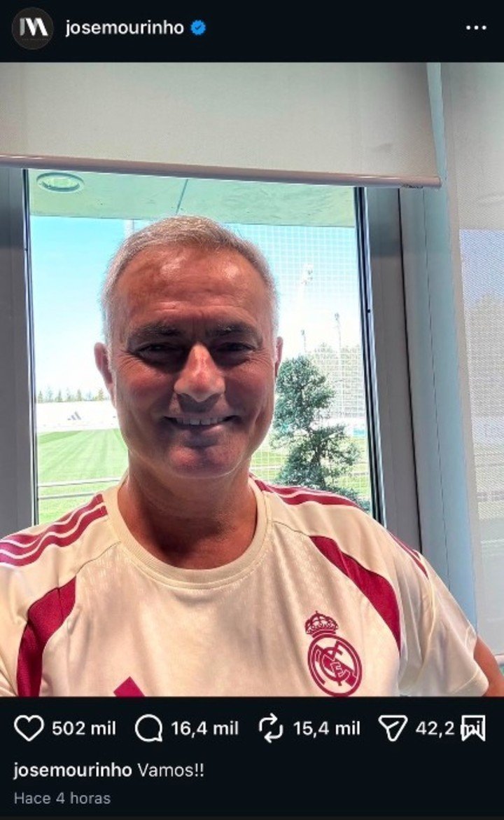 El posteo en Instagram de Mou. (@josemourinho)