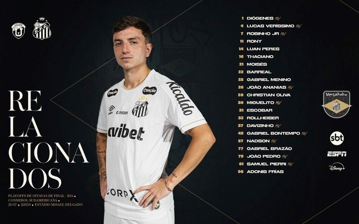 Convocados de Santos.
