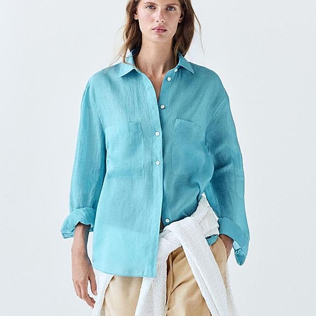 Camisa fluida de Massimo Dutti, 59,95 euros.