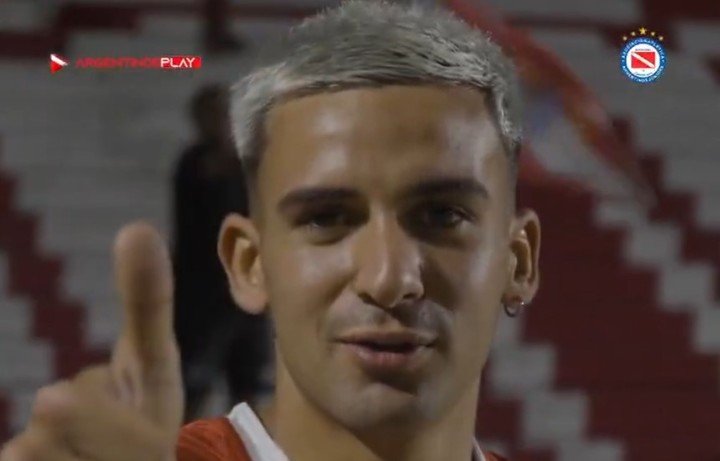 Mateo Antoni en Argentinos. (FOTO: captura de video)