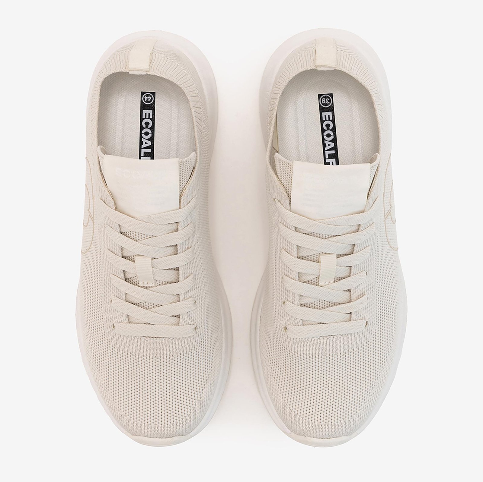 Zapatillas deportivas de mujer de punto con logo lateral Blanco Ecoalf