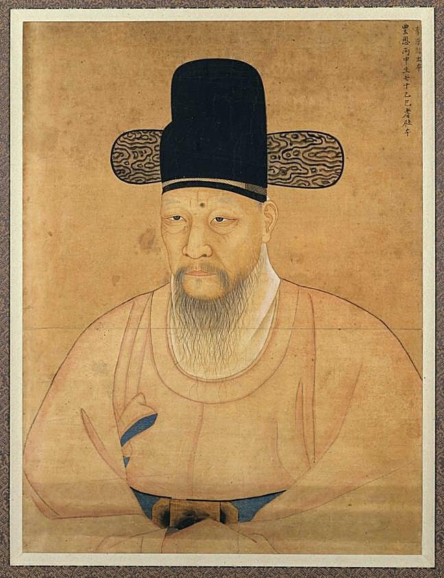 Retrato del dignatario de alto mando Cho Man-yong (1776-1846).