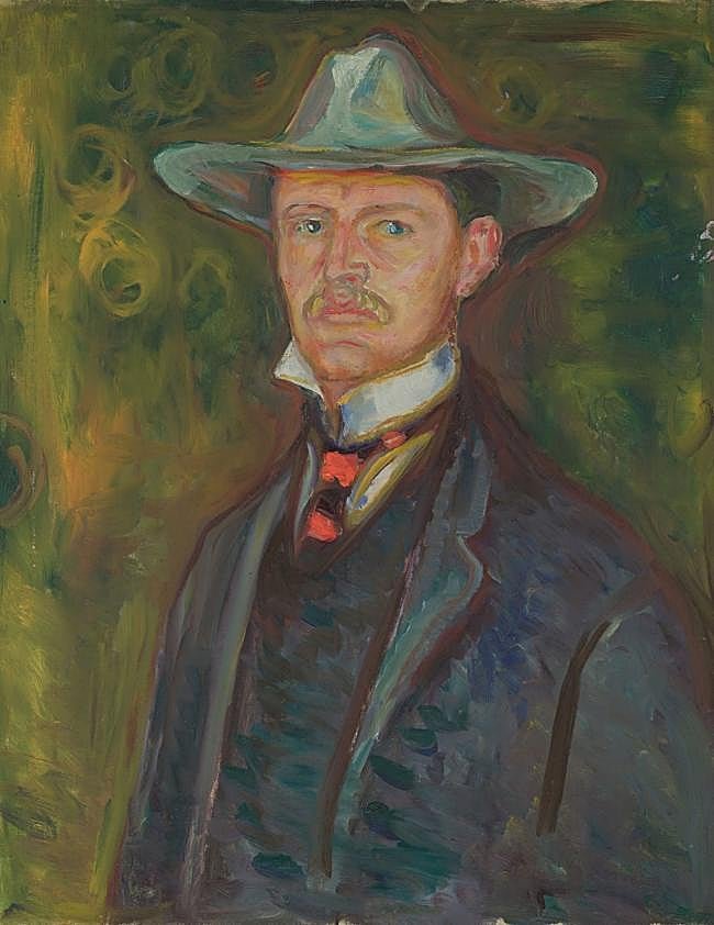 Autorretrato con sombrero de ala ancha. 1905-1906 de Edvard Munch.