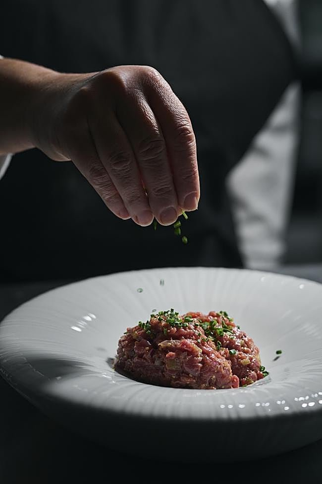 El steak tartar de Cinco Jotas.