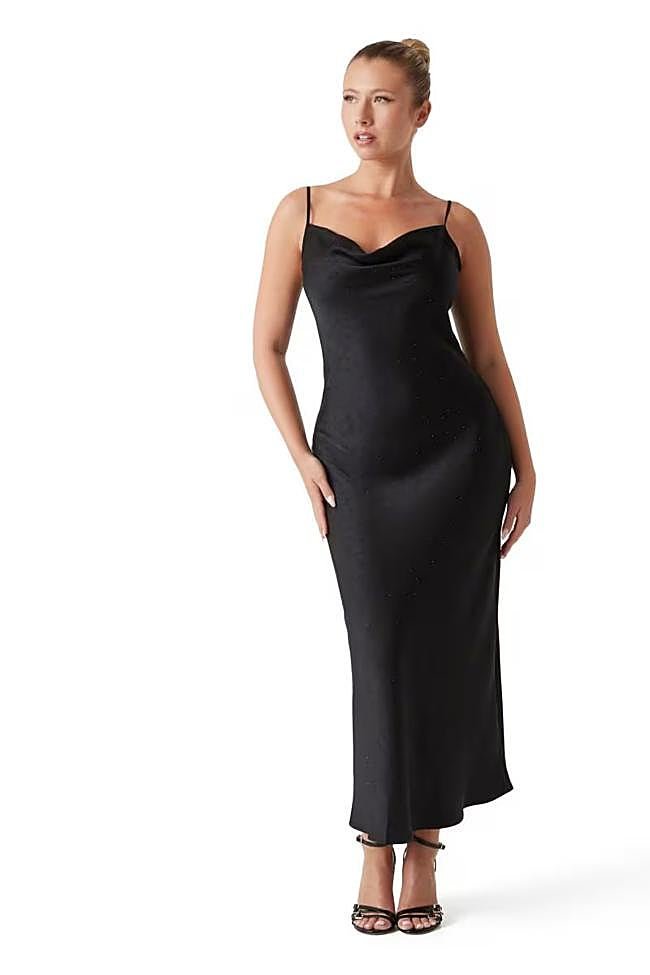 Vestido lencero en color negro de Guess