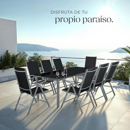 set muebles jardín 9 plazas