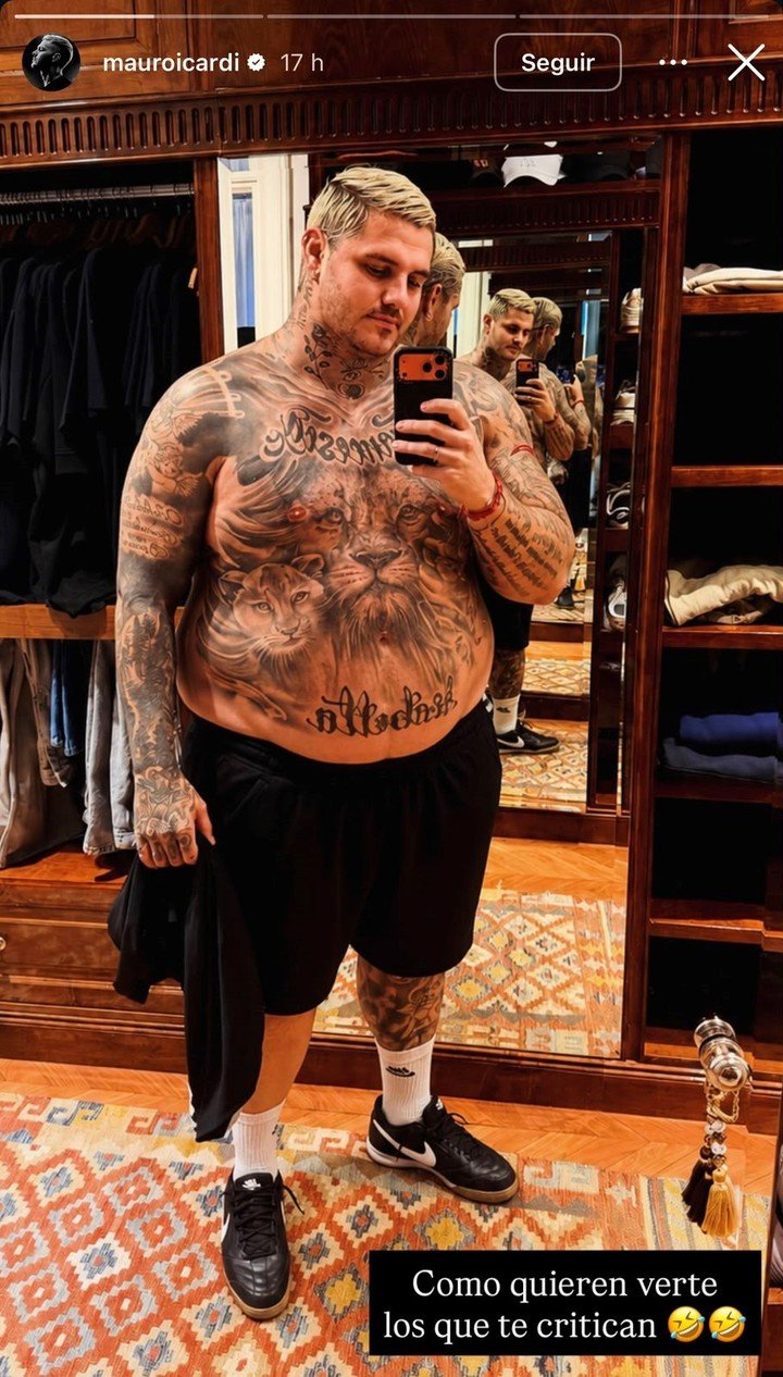 La historia de Mauro Icardi en su Instagram. (foto: @mauroicardi)