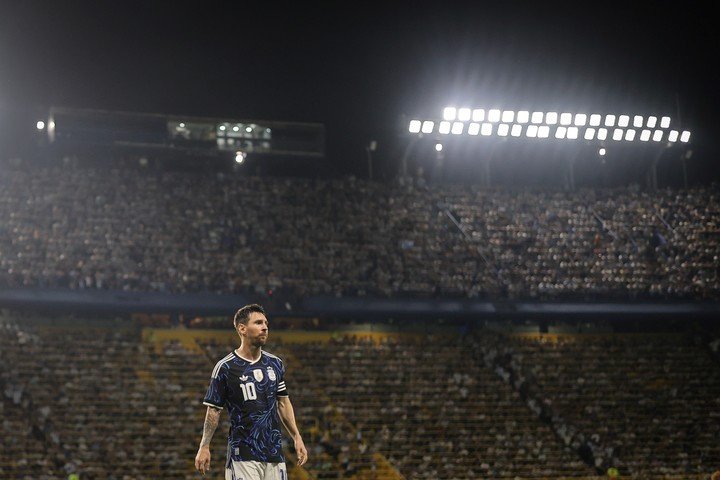 Messi en la Bombonera (EFE).