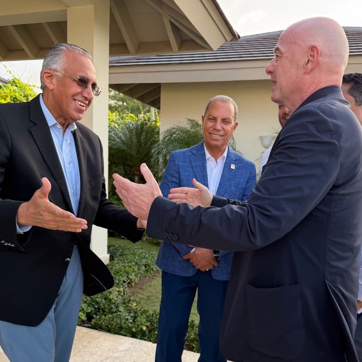 Gianni Infantino durante su visita a República Dominicana. (FOTO: Ig)