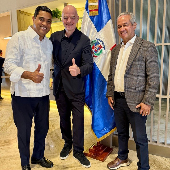 Gianni Infantino durante su visita a República Dominicana. (FOTO: Ig)