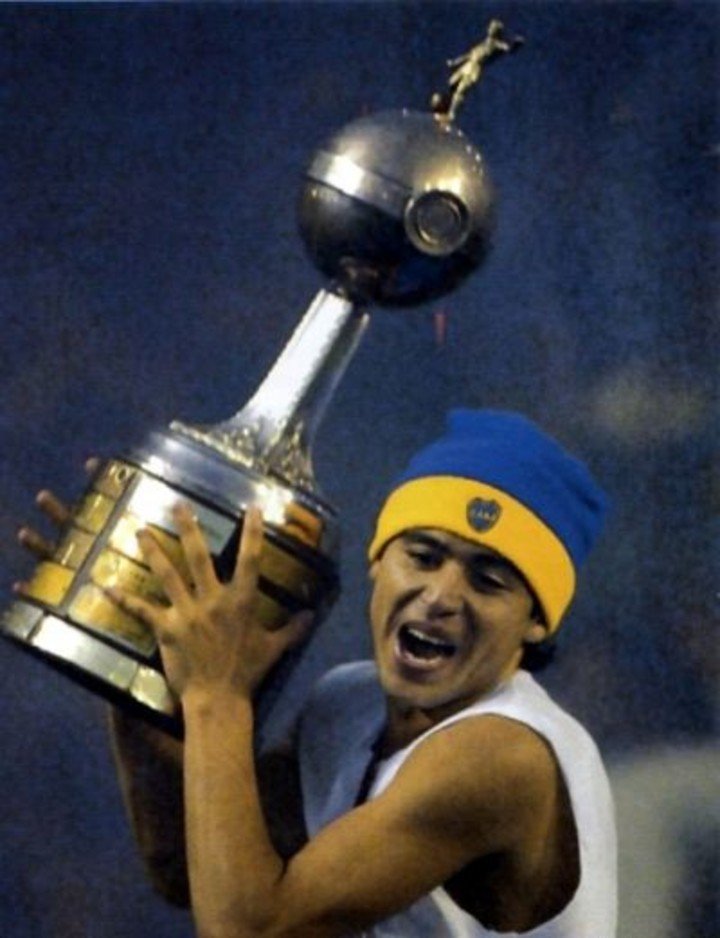 Riquelme, campeón de Libertadores con Boca.