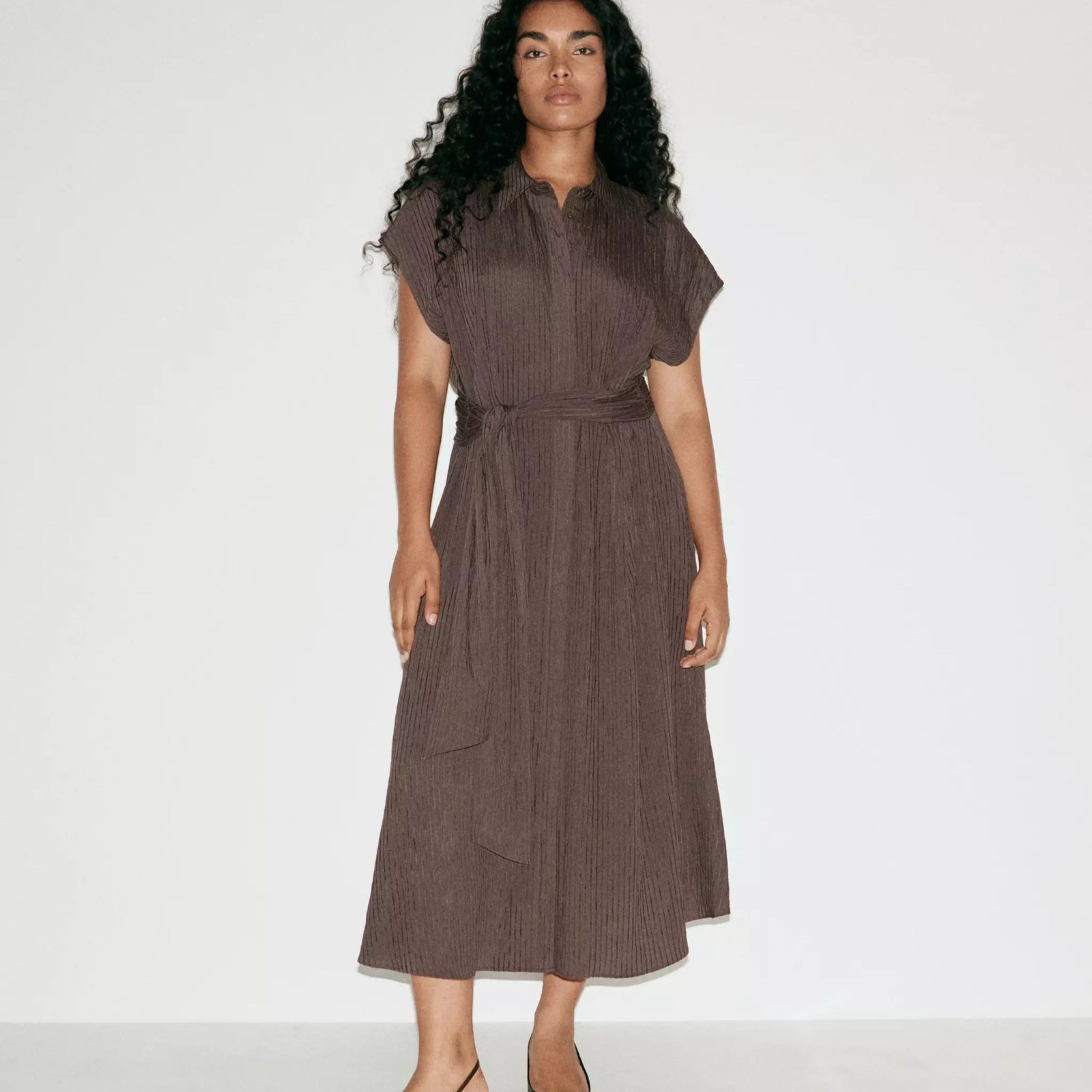 Vestido camisero cinturón 