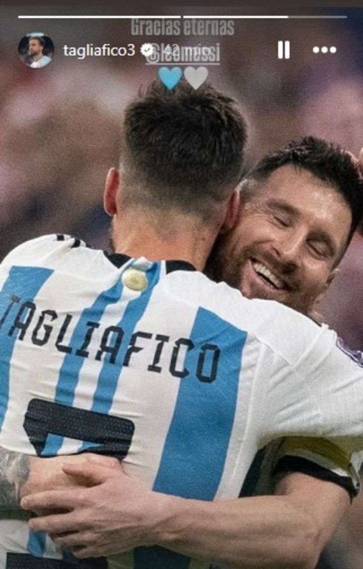 El posteo de Tagliafico por el retiro de Messi de la Selección.