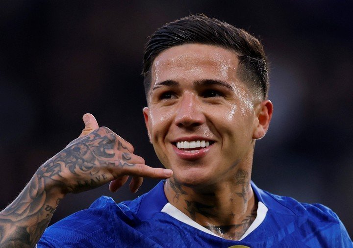 Enzo Fernández en Chelsea. (REUTER)