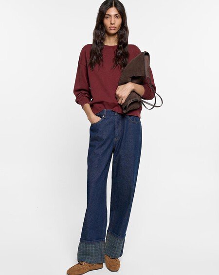 Vaqueros Cuffed Jeans Zara Tendencia Otono 2026 Dobladillo Elegante Comodo