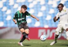 Benja Domínguez se estrenó como titular en Sassuolo y marcó su primer gol