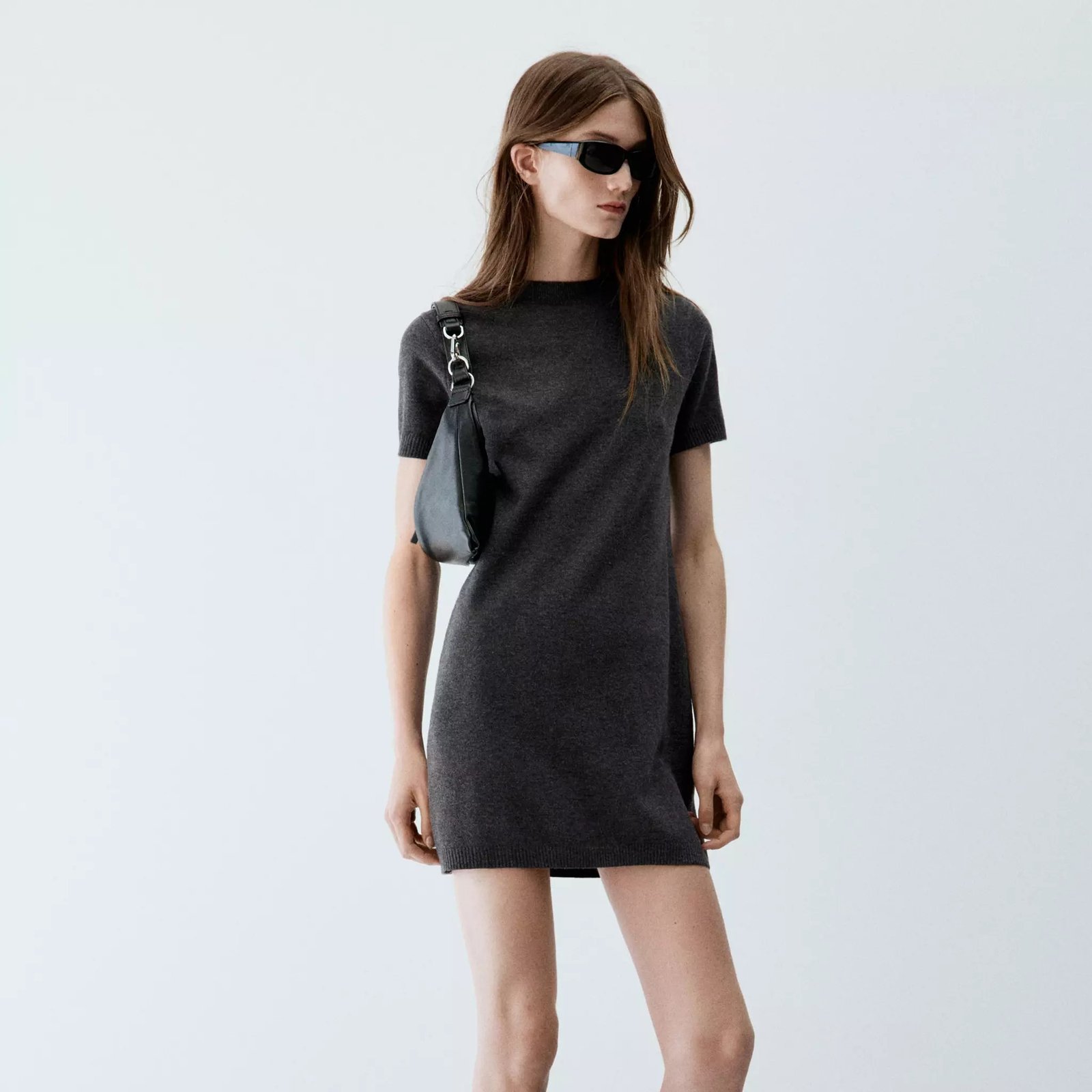 Vestido punto manga corta 