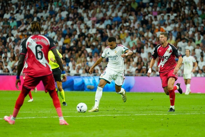 Kylian Mbappé en la victoria de Real Madrid.