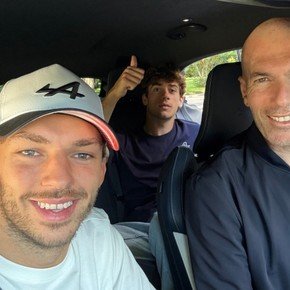 Colapinto, Gasly y un encuentro de lujo en Madrid con Zinedine Zidane