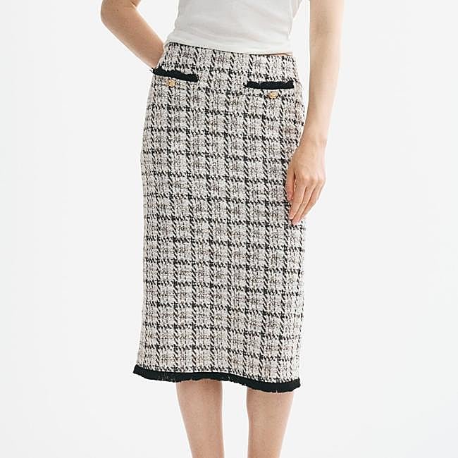 Falda de tartán de H&M, 27,99 euros.