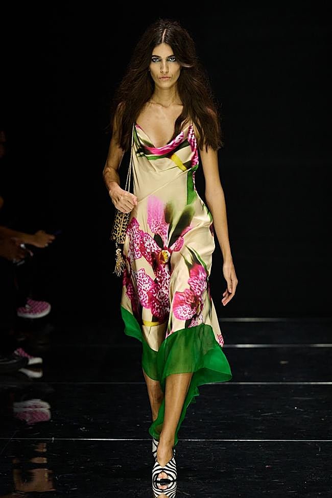 Look de Roberto Cavalli durante la Semana de la Moda de Milán.