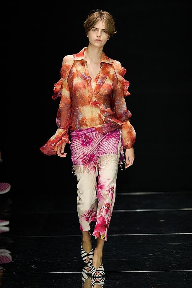 Look de Roberto Cavalli durante la Semana de la Moda de Milán.